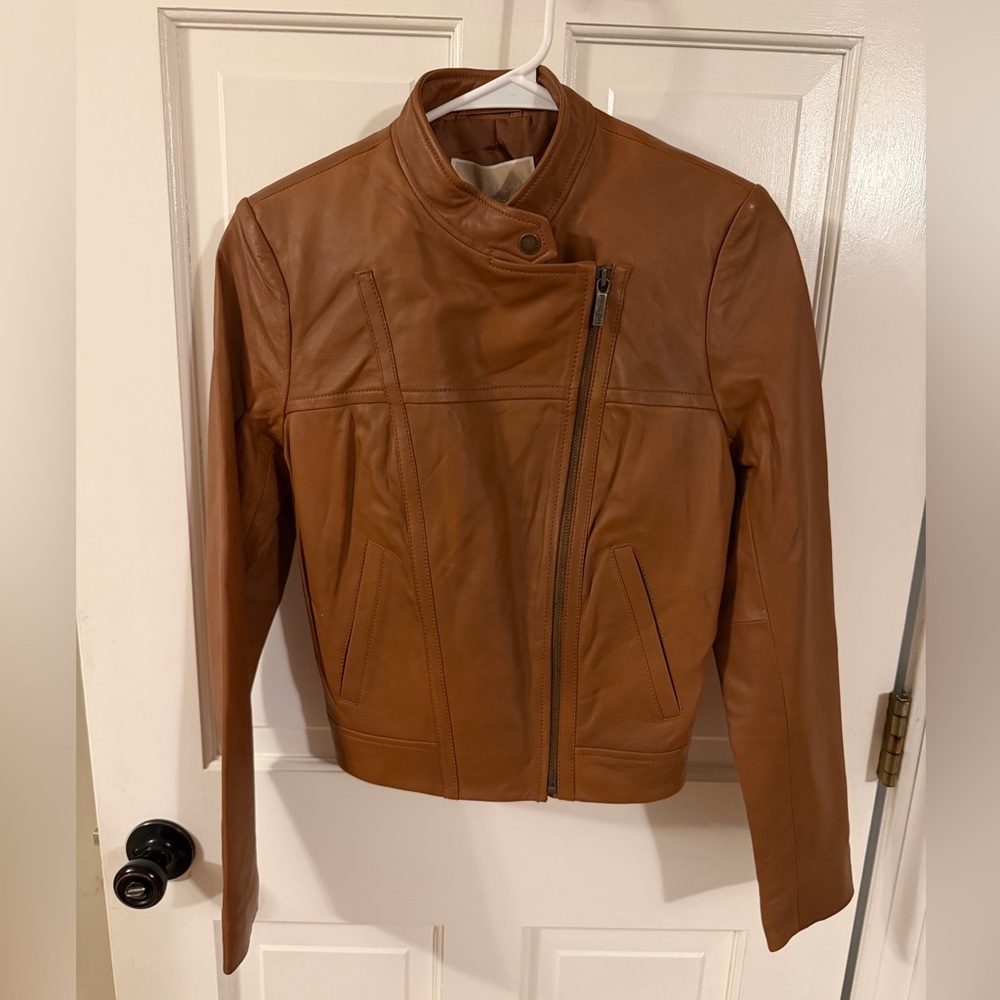 MICHAEL Michael Kors Brown Leather Jacket
